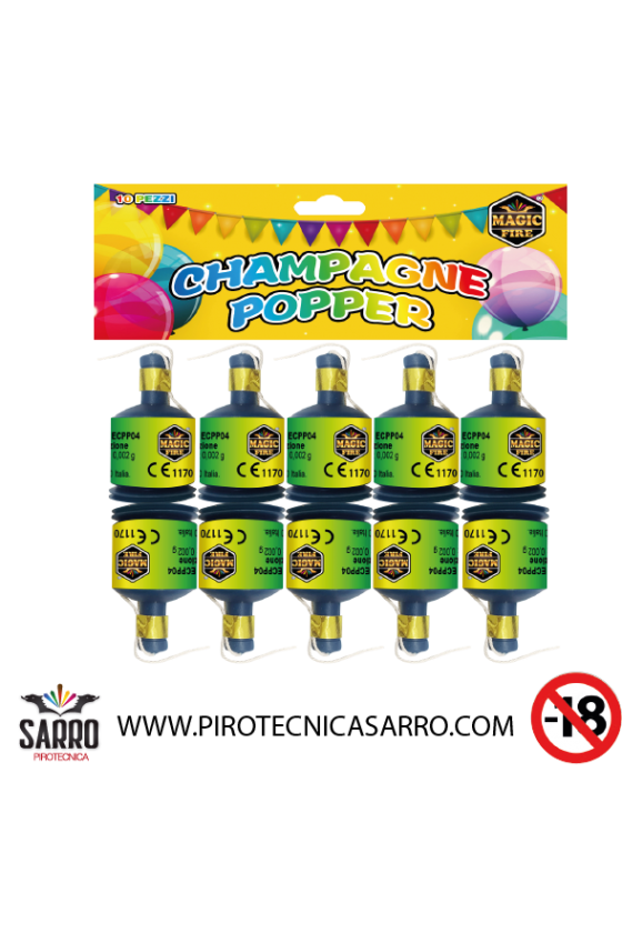 CHAMPAGNE POPPER 6 PEZZI...